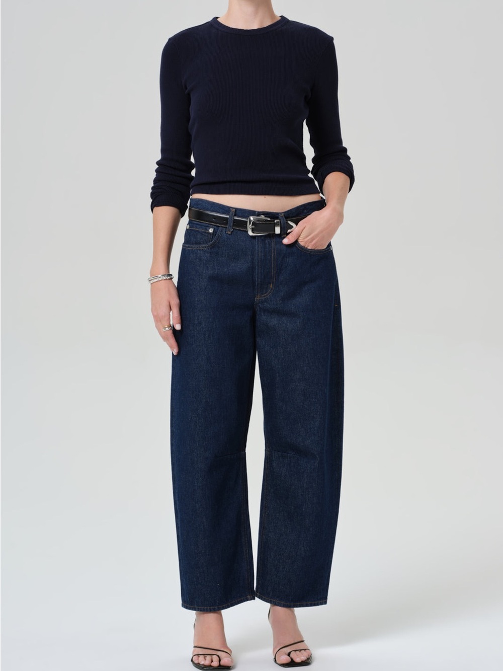 Citizens Of Humanity Dark Blue Wide Leg Jeans